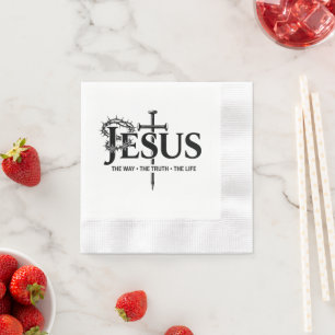 Serviette En Papier Jésus le chemin, la vérité, la vie !