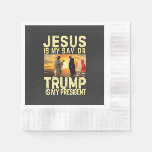 Serviette En Papier Jésus Trump - Jésus est mon Seigneur Sauveur