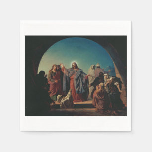 Serviette En Papier Jesus Wakes Lazarus par Robert Wilhelm Ekman