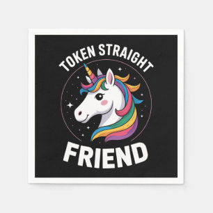 Serviette En Papier Jeton ami droit Unicorn Gay LGBTQ Pride Ally