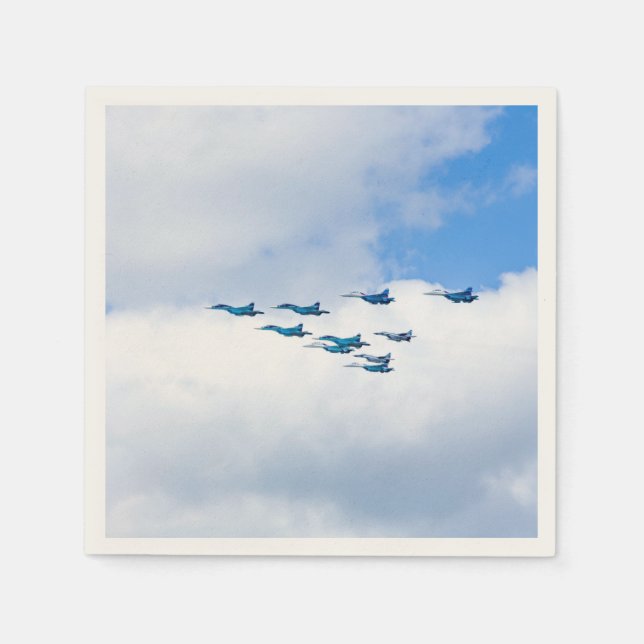 Serviette En Papier Jets volant en formation (Devant)