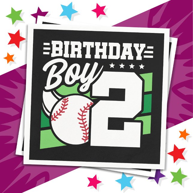 Serviette En Papier Jeu de baseball 2 ans Thème 2ème anniversaire Garç (Créateur téléchargé)