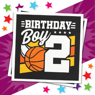 Serviette En Papier Jeu de basket-ball 2 ans Thème 2ème anniversaire G
