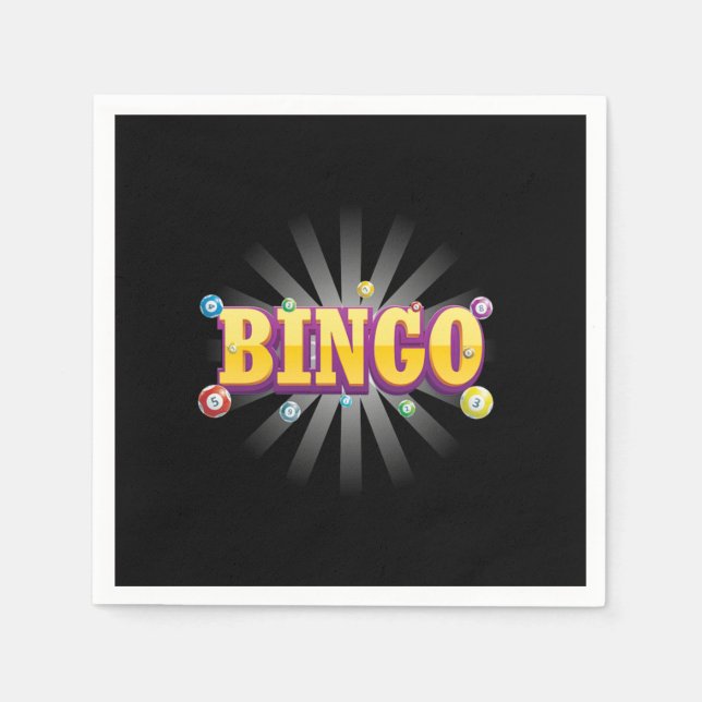 Serviette En Papier Jeu de Bingo Joueur chanceux Joueur Jeu cadeau (Devant)