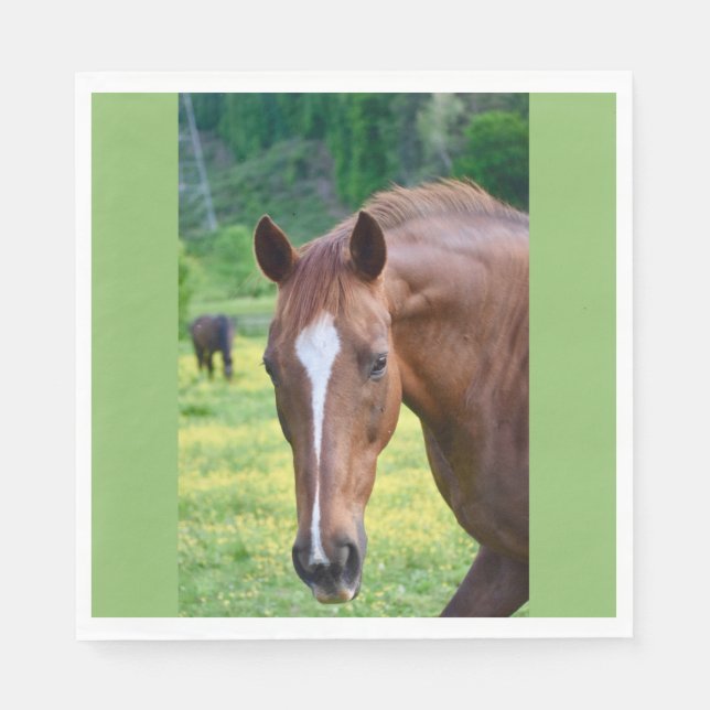 Serviette En Papier jeu de chevaux (Devant)