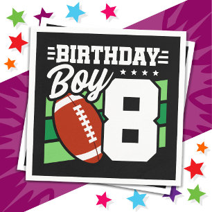 Serviette En Papier Jeu de football 8 ans Thème 8ème anniversaire Garç