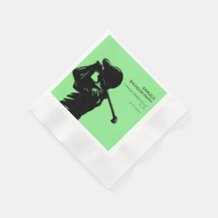 Serviette En Papier Jeu de golf de golfeur noir Trip Bachelor Party mi