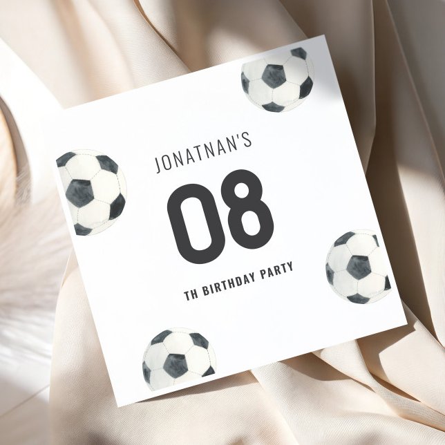 Serviette En Papier Jeu Heure Football Football Garçon Anniversaire (Créateur téléchargé)