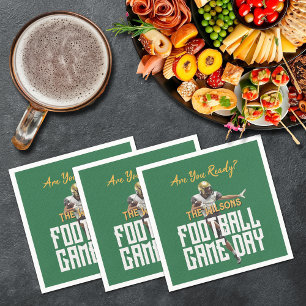 Serviette En Papier Jeu sur le joueur de football sur vert