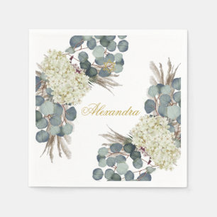 Serviette En Papier Jeune fille juive baptisée Floral Gold