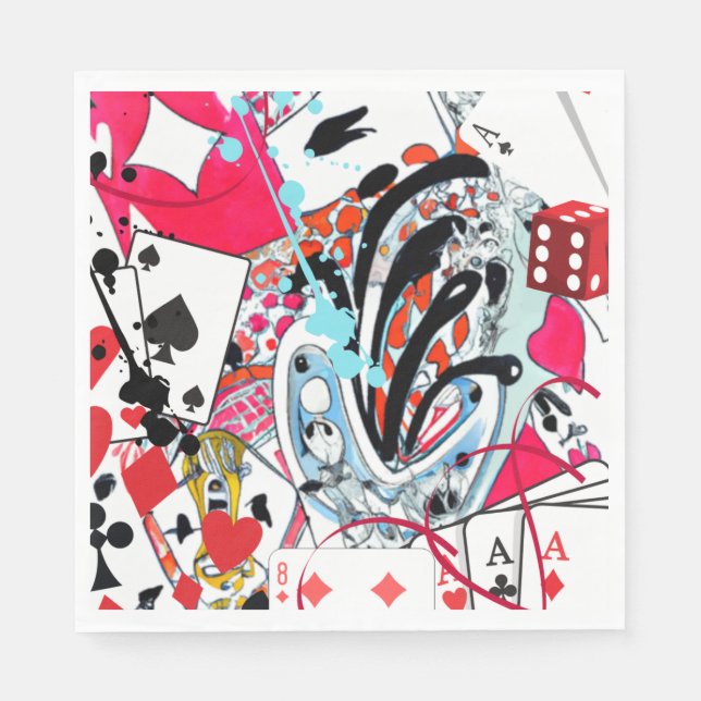Serviette En Papier Jeux de cartes (Devant)