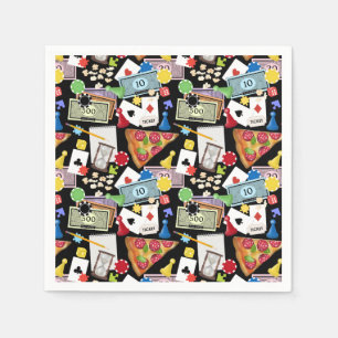 Serviette En Papier Jeux de société pour soirée de jeux Snacks Fête