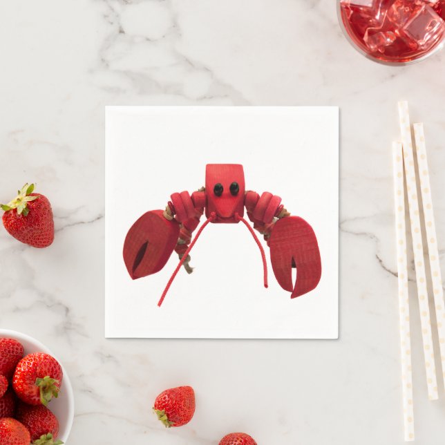 Serviette En Papier Jimmy Halfa Lobster (En situation)