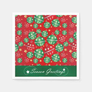 Serviette En Papier Jingle Bell Motif de conception ornement de Noël