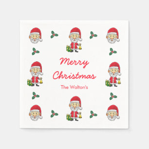 Serviette En Papier Jingle Bells avec Père Noël