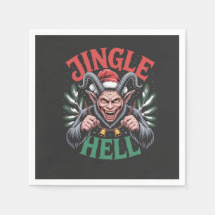 Serviette En Papier Jingle Enfer Noël Krampus Evil Noël