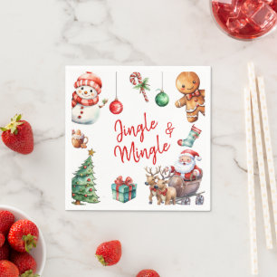 Serviette En Papier Jingle et Mingle Noël