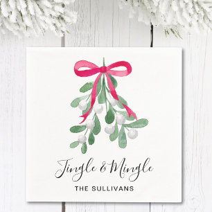 Serviette En Papier Jingle et Noël unique personnalisés
