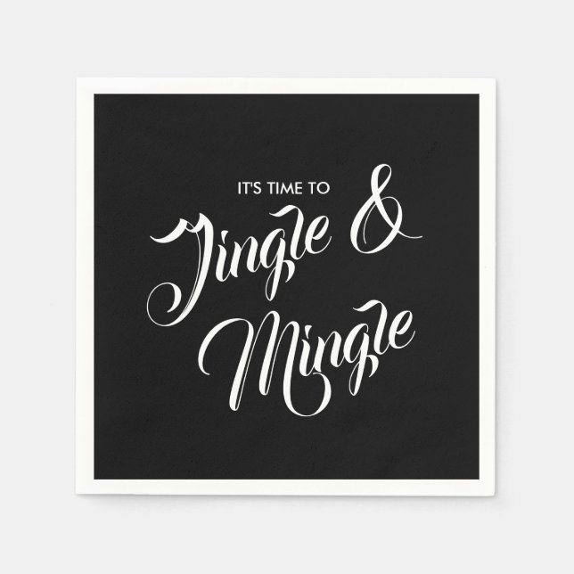 Serviette En Papier Jingle & Mingle Christmas Holiday Paper Napkin (Devant)