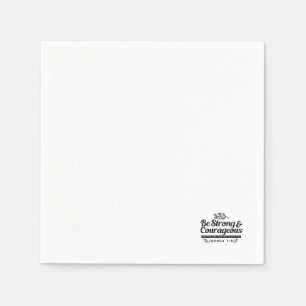 Serviette En Papier Jo 1:9 Conception du Verset biblique -Soyez fort e