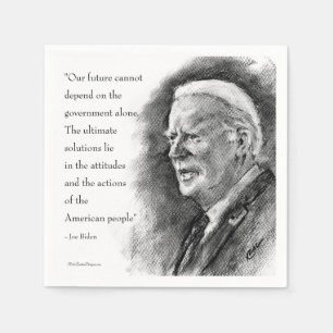Serviette En Papier Joe Biden & Citation