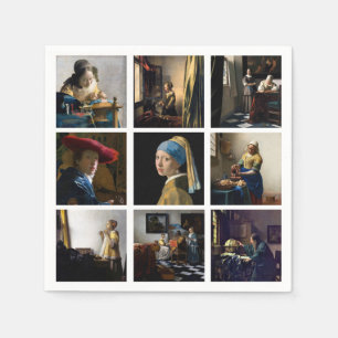 Serviette En Papier Johannes Vermeer - Grille des chefs-d'oeuvre