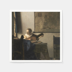 Serviette En Papier Johannes Vermeer - Jeune femme avec un trait