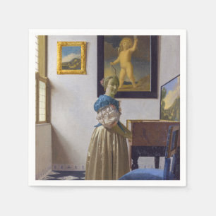 Serviette En Papier Johannes Vermeer - Lady debout dans une virginale