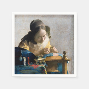 Serviette En Papier Johannes Vermeer - Le Lacemaker