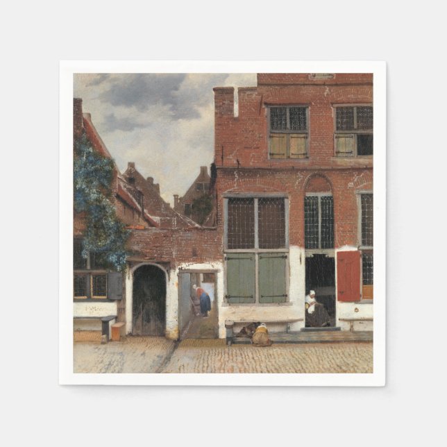 Serviette En Papier Johannes Vermeer - Little Street (Devant)