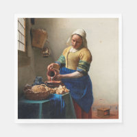 Johannes Vermeer. Milkmaid. fine art vintage