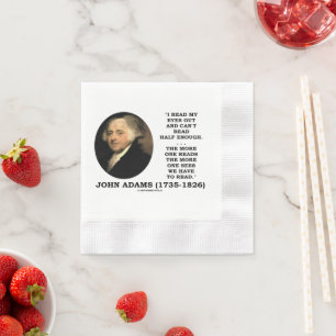 Serviette En Papier John Adams a lu dans mes yeux Je ne peux pas en li