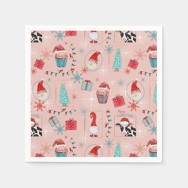 Serviette En Papier Joie de Noël (Devant)