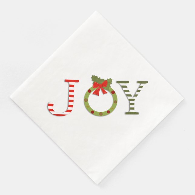 Serviette En Papier Joie de Noël (Coin)