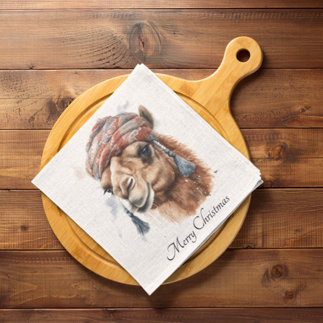 Serviette En Papier Joie de Noël du désert, coutume (Créateur téléchargé)