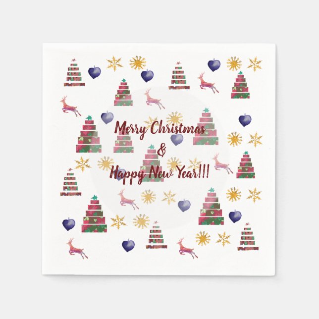 Serviette En Papier Joie hivernale (Devant)