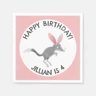 Serviette En Papier Joli anniversaire bilby australien personnalisé