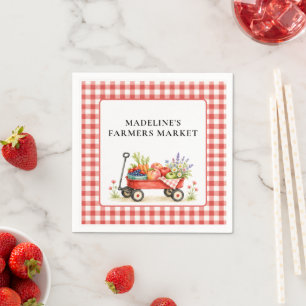 Serviette En Papier Joli Anniversaire de 1 an Marché de Producteurs à