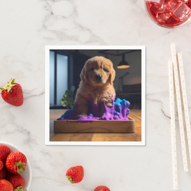 Serviette En Papier Joli Art Chippon (En situation)