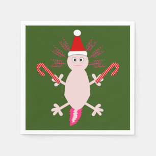 Serviette En Papier Joli Axolotl de Noël