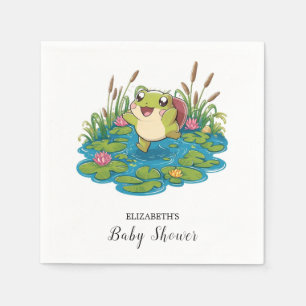 Serviette En Papier Joli Baby shower de grenouille