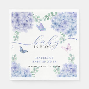 Serviette En Papier Joli Baby shower de jardin fleuri Hydrangea