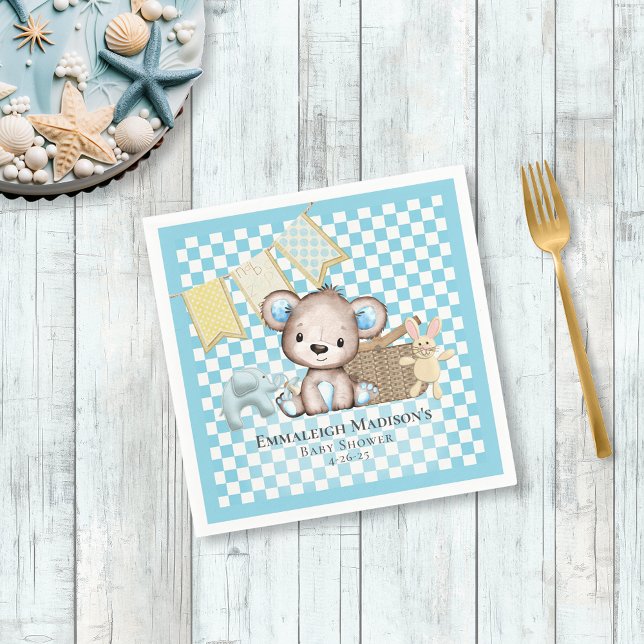 Serviette En Papier Joli Baby shower de pique-nique Teddy Bear Brown (Créateur téléchargé)