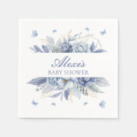 Joli Baby shower des papillons Bleu