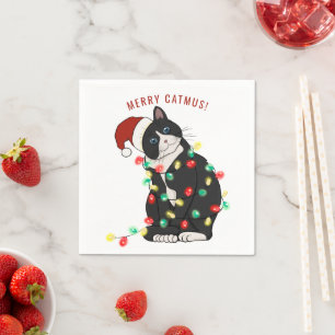 Serviette En Papier Joli Cadeau Personnalisé Joyeux CatMus Drôle de No