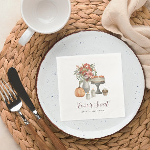 Serviette En Papier Joli Citrouille d'Automne "L'amour est doux"