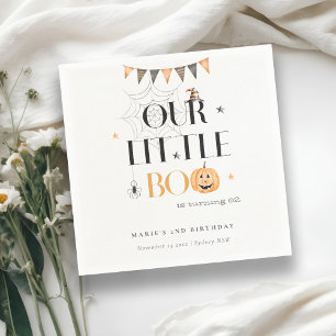 Serviette En Papier Joli Citrouille Halloween Little Boo Anniversaire