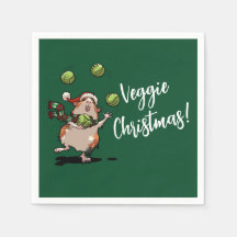 Joli cochon d'Inde végétal de Noël ! Lanceur de ch