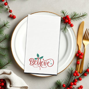 Serviette En Papier Joli 'Croire' Noël