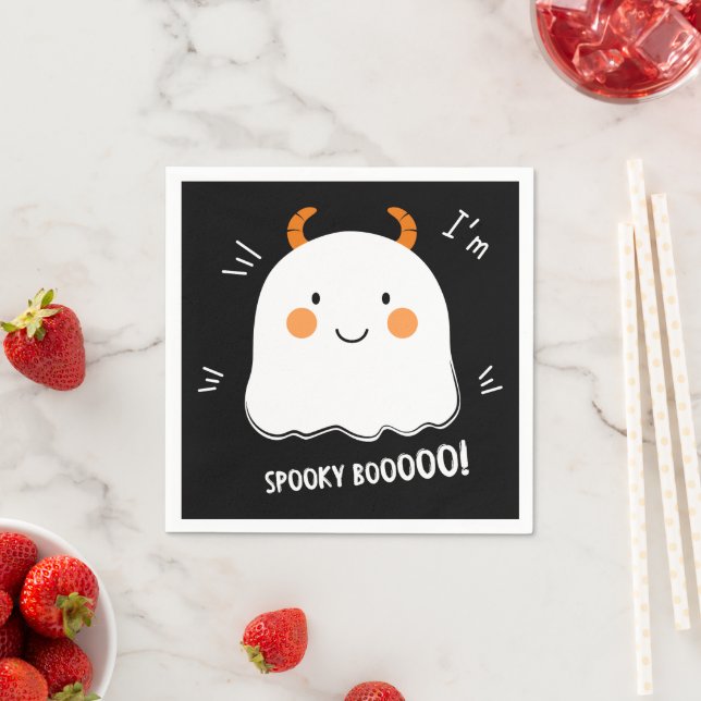 Serviette En Papier Joli Éffrayant Boo Demon Ghost (En situation)